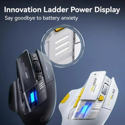 Inphic Bluetooth Wireless Mouse Office & Gaming LED Charging Mice, Spec: Tri-Mode Black - Wireless Mice by Inphic | Online Shopping UK | buy2fix
