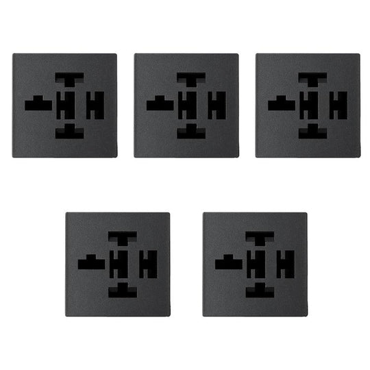 5pcs /Set Relay Socket Module for 4-Pin and 5-Pin Relays, Compatible with FB-15T 15-Slot Relay Box(Black)