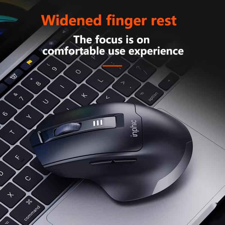 Inphic M9 2.4G Wireless Mouse Business Office Home Ergonomic Mute Computer Mice(Dark Gray) - Wireless Mice by Inphic | Online Shopping UK | buy2fix
