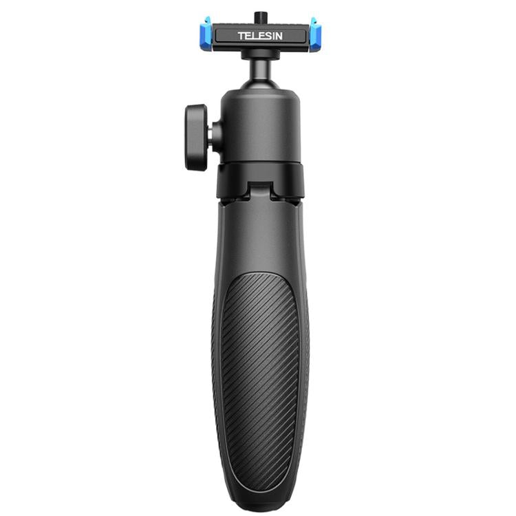 For GoPro HERO13 Black TELESIN S1-MNP-14-TGP 17-40cm Retractable Quick-Release Mini Selfie Stick Handheld Desktop Tripod(Black) - Portable Mini Tripod by TELESIN | Online Shopping UK | buy2fix