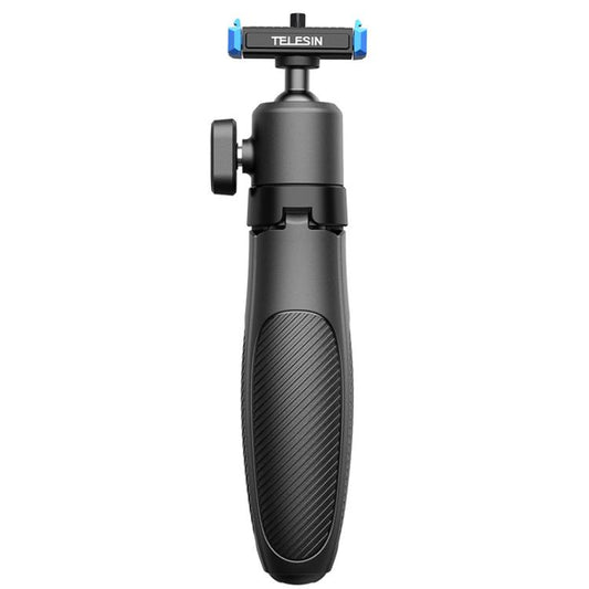 For GoPro HERO13 Black TELESIN S1-MNP-14-TGP 17-40cm Retractable Quick-Release Mini Selfie Stick Handheld Desktop Tripod(Black) - Portable Mini Tripod by TELESIN | Online Shopping UK | buy2fix