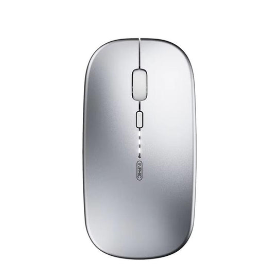 Inphic M1 PRO Wireless Bluetooth Tri-mode Rechargeable Mute Mouse With Battery Level Display(Silver)