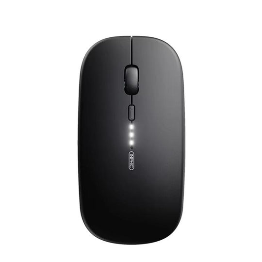 Inphic M1 PRO Wireless Bluetooth Tri-mode Rechargeable Mute Mouse With Battery Level Display(Black)