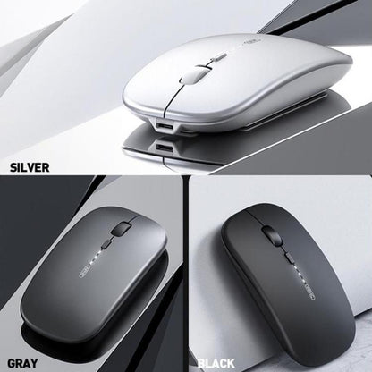 Inphic M1 PRO Wireless Bluetooth Tri-mode Rechargeable Mute Mouse With Battery Level Display(Gray) - Wireless Mice by Inphic | Online Shopping UK | buy2fix