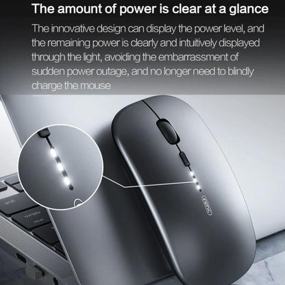 Inphic M1 PRO Wireless Bluetooth Tri-mode Rechargeable Mute Mouse With Battery Level Display(Gray) - Wireless Mice by Inphic | Online Shopping UK | buy2fix