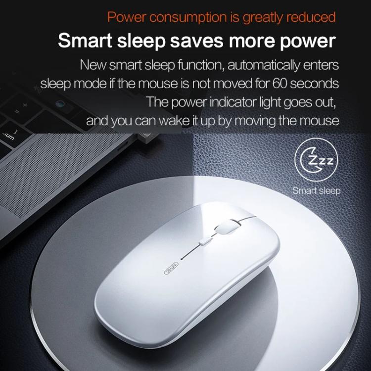 Inphic M1 PRO Wireless Bluetooth Tri-mode Rechargeable Mute Mouse With Battery Level Display(Gray) - Wireless Mice by Inphic | Online Shopping UK | buy2fix