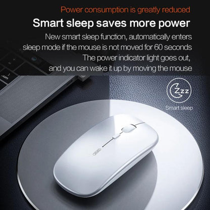 Inphic M1 PRO Wireless Bluetooth Tri-mode Rechargeable Mute Mouse With Battery Level Display(Black) - Wireless Mice by Inphic | Online Shopping UK | buy2fix