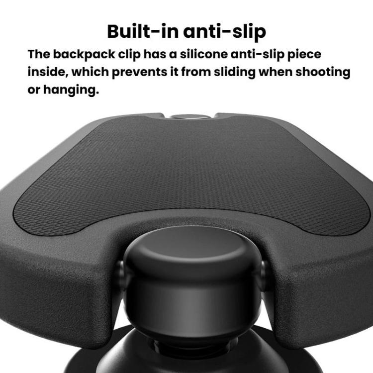 TELESIN S3-JFM-03-TDJ Backpack Quick-Release Mount Universal Backpack Clip For Action Cameras(Black) - Backpack Clip by TELESIN | Online Shopping UK | buy2fix