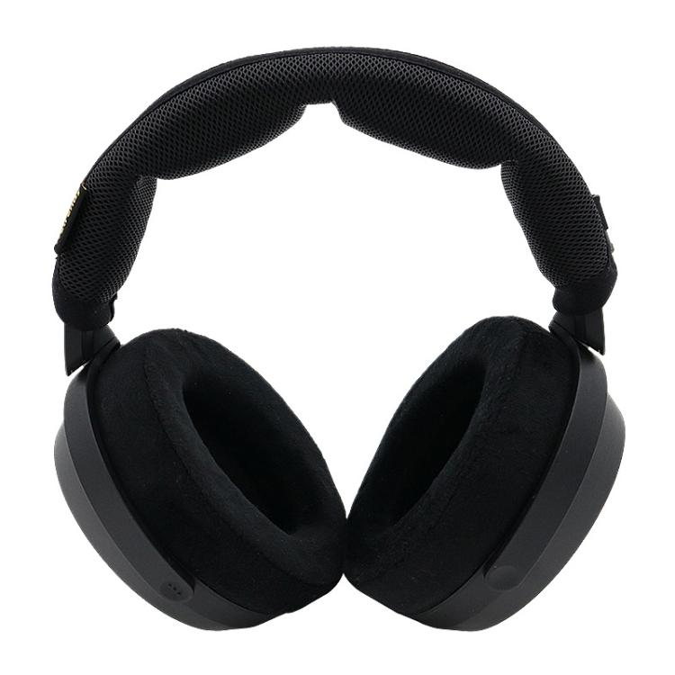 For Sennheiser HD490 Pro / HD490 Pro Plus 1pair Sponge Headphone Cushions Replacement Earpads For Over-Ear Headphones, Spec: Fleece Fabric - Earmuff & Pad by buy2fix | Online Shopping UK | buy2fix