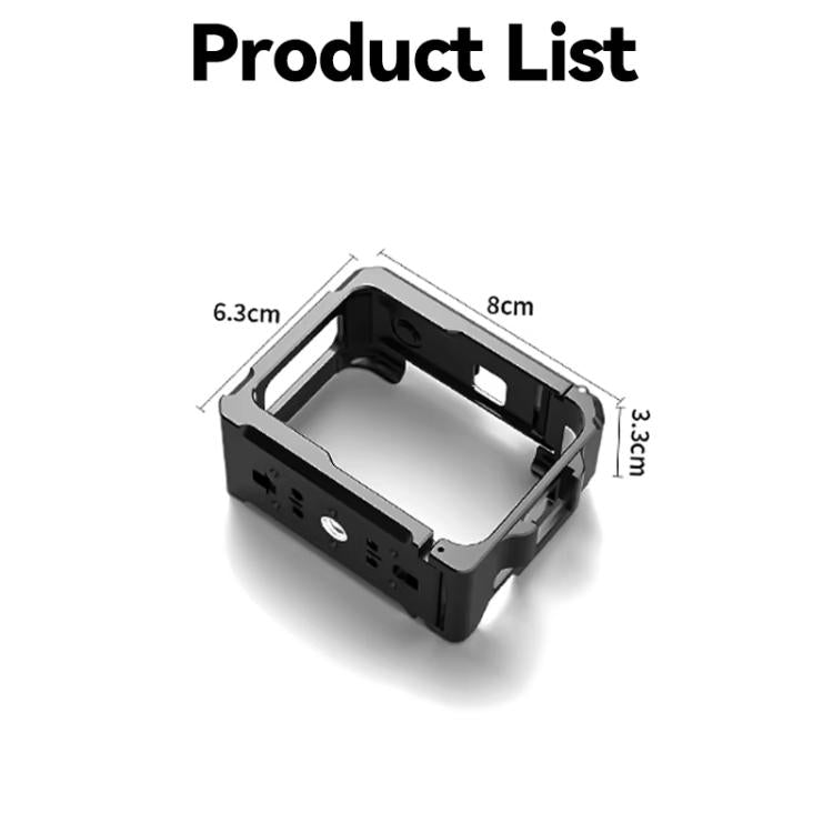 For Insta360 GO Ultra Aluminum Alloy Cage with Dual Cold Shoe Mount Shockproof Protective Frame(Black) - Mount & Holder by buy2fix | Online Shopping UK | buy2fix