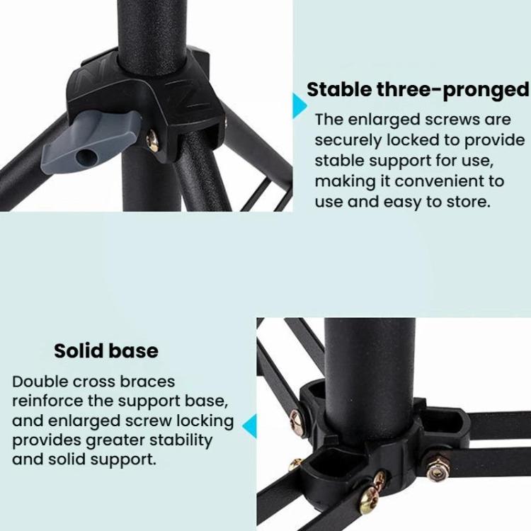 2.1m Multi-Functional Selfie Floor Photography Light Stand Live Streaming Fill Light Stand - Stand by buy2fix | Online Shopping UK | buy2fix