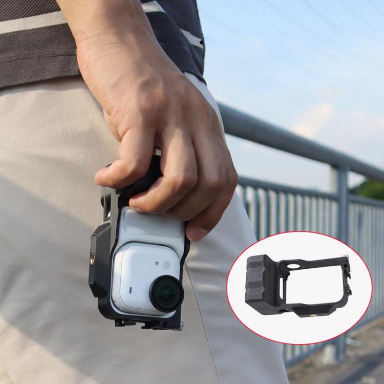 For Insta360 GO Ultra Street Photography Grip Kit Handheld Shooting Expansion Cage Frame(Black) - Mount & Holder by buy2fix | Online Shopping UK | buy2fix