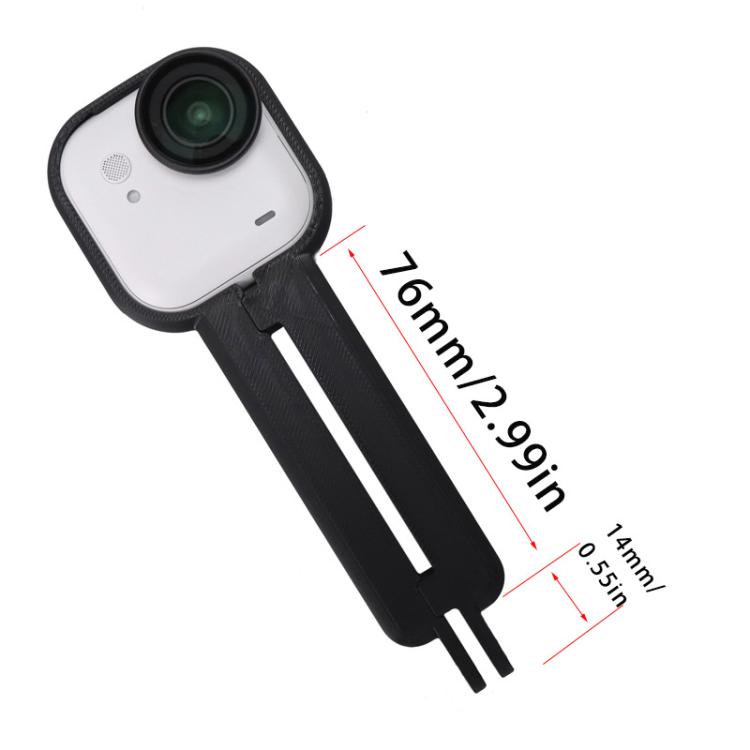 For Insta360 GO Ultra Handheld Extension Grip Portable Shooting Support Bracket(Black) - Mount & Holder by buy2fix | Online Shopping UK | buy2fix