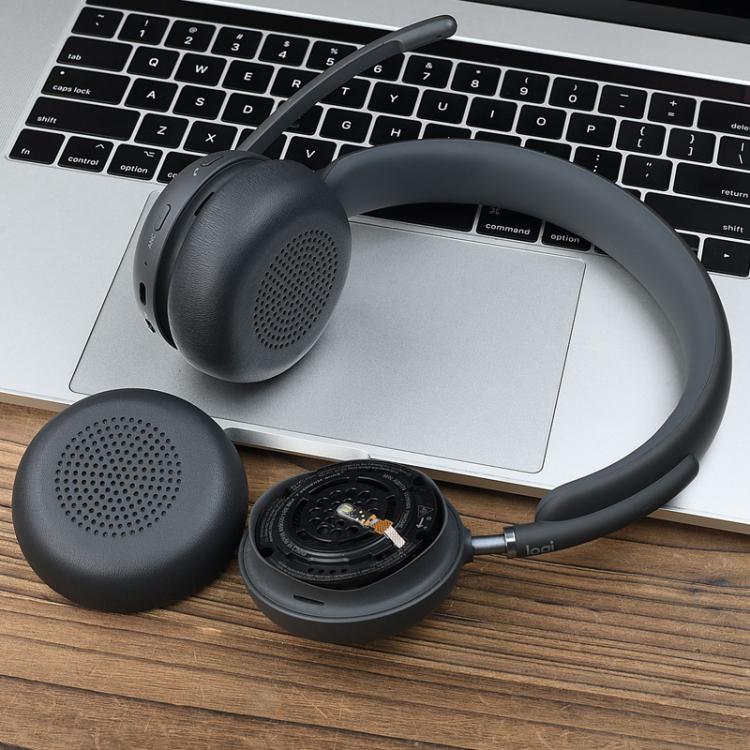 For Logitech Zone Wireless 2pcs Ear Muffs Headphone Replacement Parts(Titanium) - Earmuff & Pad by buy2fix | Online Shopping UK | buy2fix