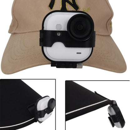 For Insta360 GO Ultra Hat Mount Clip Adjustable Cap Brim Fixing Bracket For First-Person Perspective Filming(Black) - Mount & Holder by buy2fix | Online Shopping UK | buy2fix