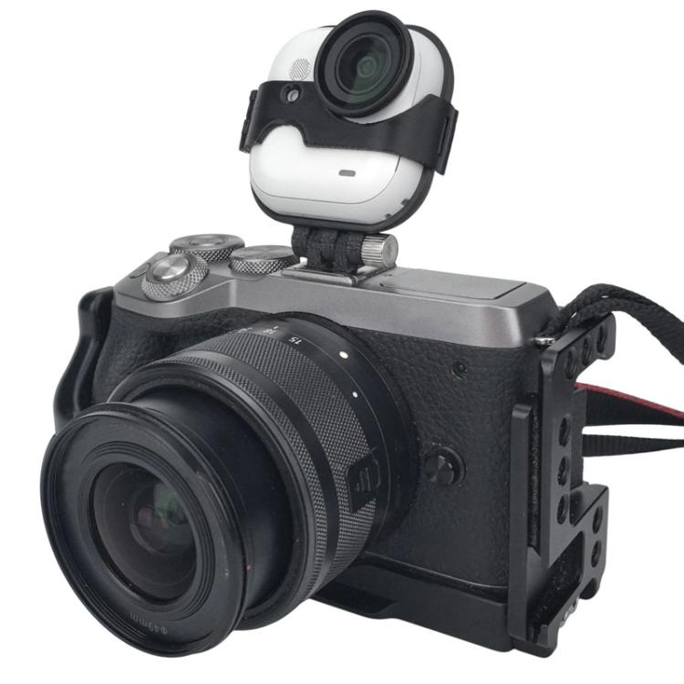 Hot Shoe Mount for Insta360 GO Ultra to DSLR/Mirrorless Cameras Dual Camera Adapter Bracket(Black) - Mount & Holder by buy2fix | Online Shopping UK | buy2fix