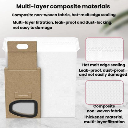 For Roborock H5 / H6 / H7 Handheld Cordless Vacuum Cleaner 3pcs Dust Bag Vacuum Cleaner Accessories Consumables(White) - For Roborock Accessories by buy2fix | Online Shopping UK | buy2fix