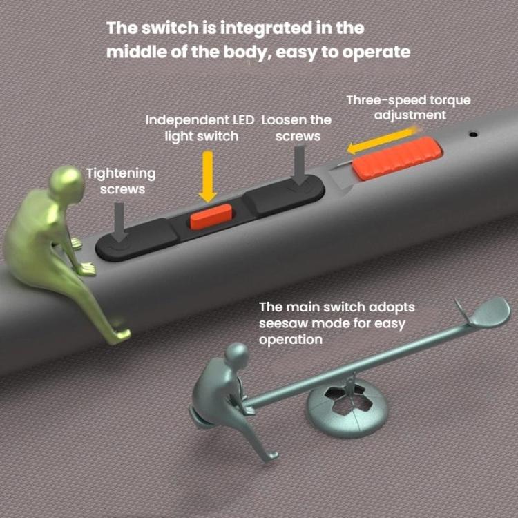 CREATIONSPACE CS0802A 42pcs Mini Electric Rechargeable Screwdriver Set - Screwdriver Set by CREATIONSPACE | Online Shopping UK | buy2fix