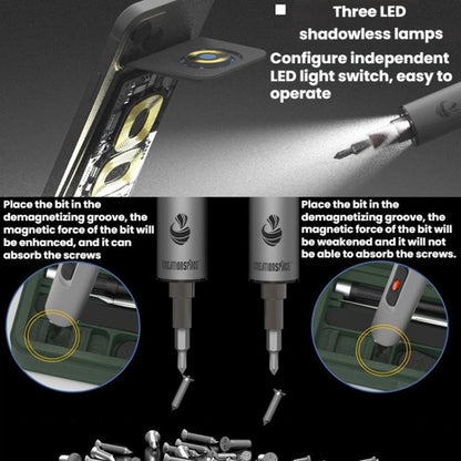 CREATIONSPACE CS0802A 42pcs Mini Electric Rechargeable Screwdriver Set - Screwdriver Set by CREATIONSPACE | Online Shopping UK | buy2fix