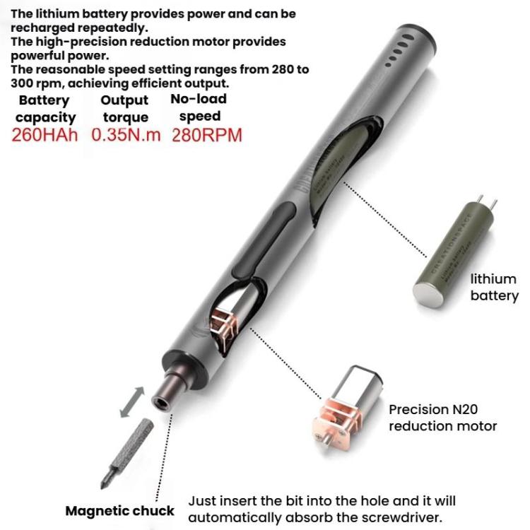 CREATIONSPACE CS0205A 21pcs Pen-Shaped Electric Screwdriver Precision Screwdriver Set - Screwdriver Set by CREATIONSPACE | Online Shopping UK | buy2fix