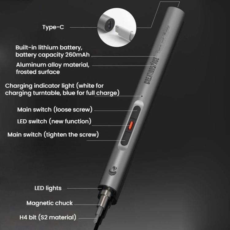 CREATIONSPACE CS0312A 23pcs Precision Electric Screwdriver Set Eyeglass Screw Installation Removal Set - Screwdriver Set by CREATIONSPACE | Online Shopping UK | buy2fix