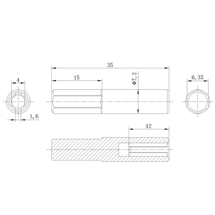5pcs 6.35mm To 4mm Multi-Function Bit Adapter Screwdriver Bit Accessories - Screwdriver by buy2fix | Online Shopping UK | buy2fix