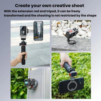 For DJI Osmo Action 3 / 4 / 5 Pro / Osmo 360 Flymile Quick-Release Magnetic Mount(Black) - Mount & Holder by Flymile | Online Shopping UK | buy2fix