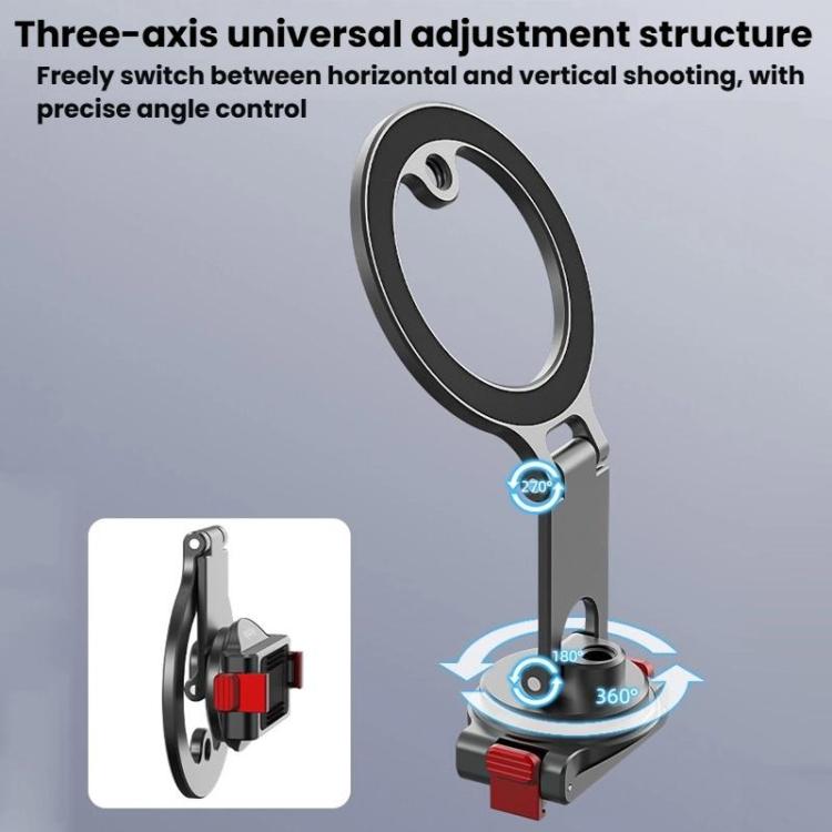 For DJI Osmo Action 3 / 4 / 5 Pro / Osmo 360 Flymile Quick-Release Magnetic Mount(Black) - Mount & Holder by Flymile | Online Shopping UK | buy2fix