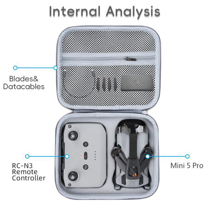 For DJI Mini 5 Pro Standard Edition Nylon Storage Bag Portable Handbag(Black) - Carry Cases & Bags by buy2fix | Online Shopping UK | buy2fix