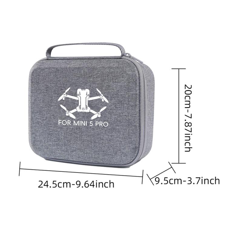 For DJI Mini 5 Pro Standard Edition Nylon Storage Bag Portable Handbag(Gray) - Carry Cases & Bags by buy2fix | Online Shopping UK | buy2fix
