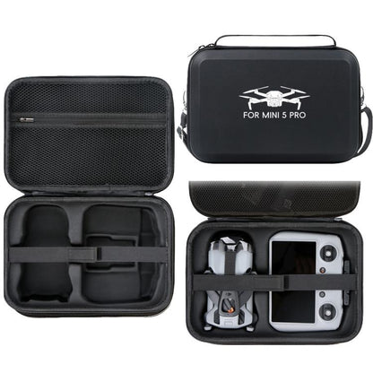 For DJI Mini 5 Pro & RC 2 PU Storage Bag Shoulder Carrying Bag(Black) - Carry Cases & Bags by buy2fix | Online Shopping UK | buy2fix
