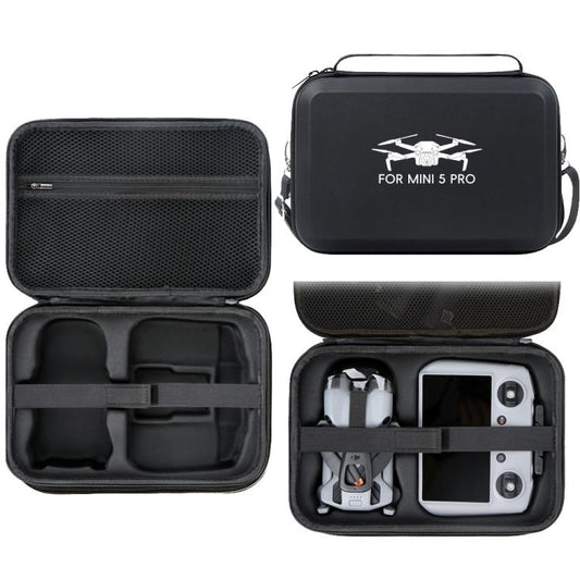 For DJI Mini 5 Pro & RC 2 PU Storage Bag Shoulder Carrying Bag(Black) - Carry Cases & Bags by buy2fix | Online Shopping UK | buy2fix