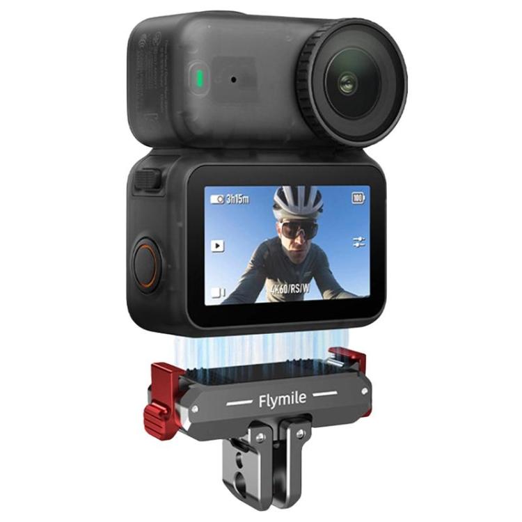For DJI Osmo Nano Flymile Magnetic Quick-Release Base Two-Jaw Foldable Extension Bracket Accessories For Action Cameras, Version: Metal - Mount & Holder by Flymile | Online Shopping UK | buy2fix