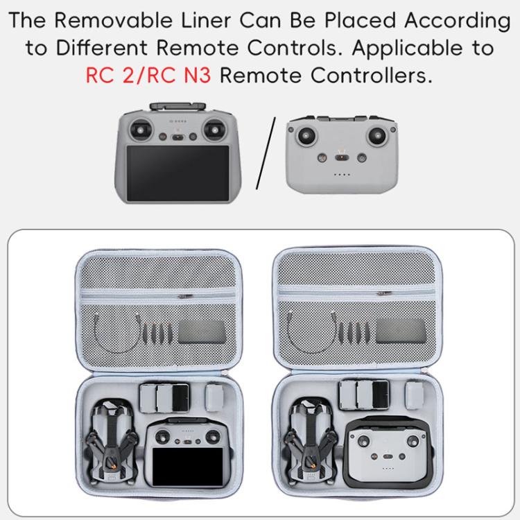 For DJI Mini 5 Pro Fly More Integrated PU Organizer Bag Portable Travel Shoulder Bag(Gray) - Carry Cases & Bags by buy2fix | Online Shopping UK | buy2fix