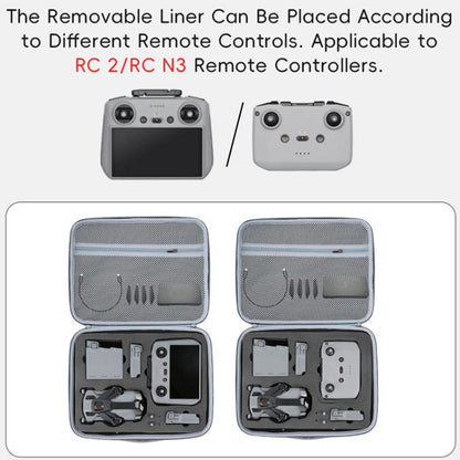 For DJI Mini 5 Pro Fly More All-in-one PU Organizer Bag Portable Travel Shoulder Bag(Gray) - Carry Cases & Bags by buy2fix | Online Shopping UK | buy2fix