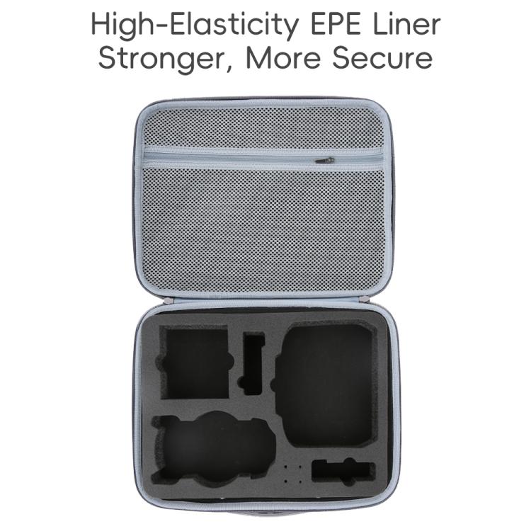 For DJI Mini 5 Pro Fly More All-in-one PU Organizer Bag Portable Travel Shoulder Bag(Gray) - Carry Cases & Bags by buy2fix | Online Shopping UK | buy2fix