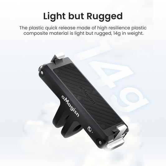 For Insta360 Go Ultra Camera aMagisn Quick Release Magnetic Base Plastic Mount Adapter(Black) - Mount & Holder by aMagisn | Online Shopping UK | buy2fix