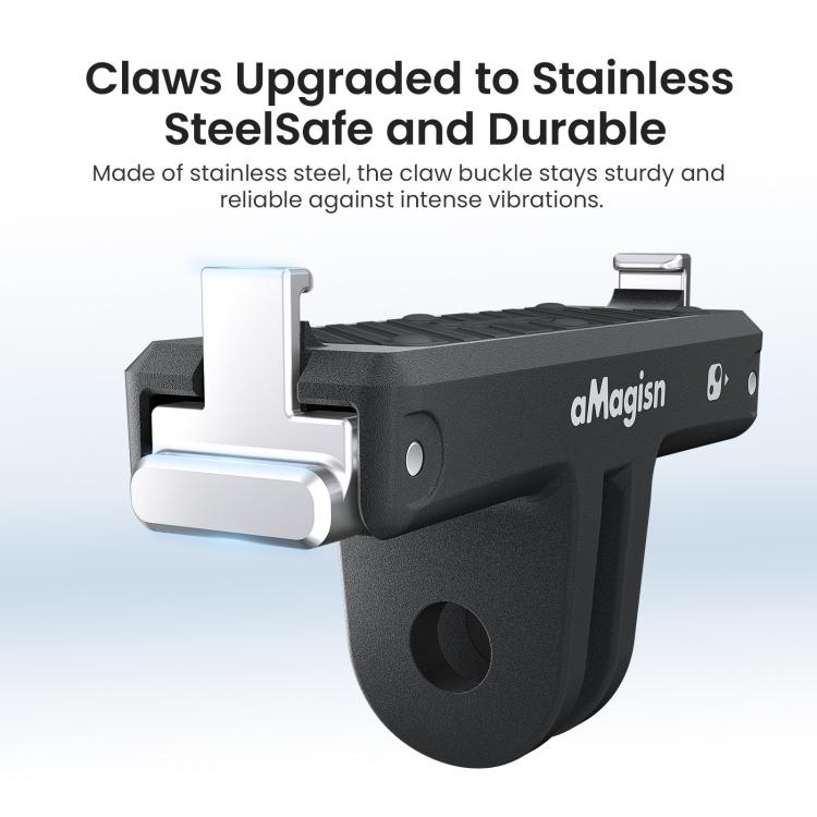 For Insta360 Go Ultra Camera aMagisn Quick Release Magnetic Base Plastic Mount Adapter(Black) - Mount & Holder by aMagisn | Online Shopping UK | buy2fix