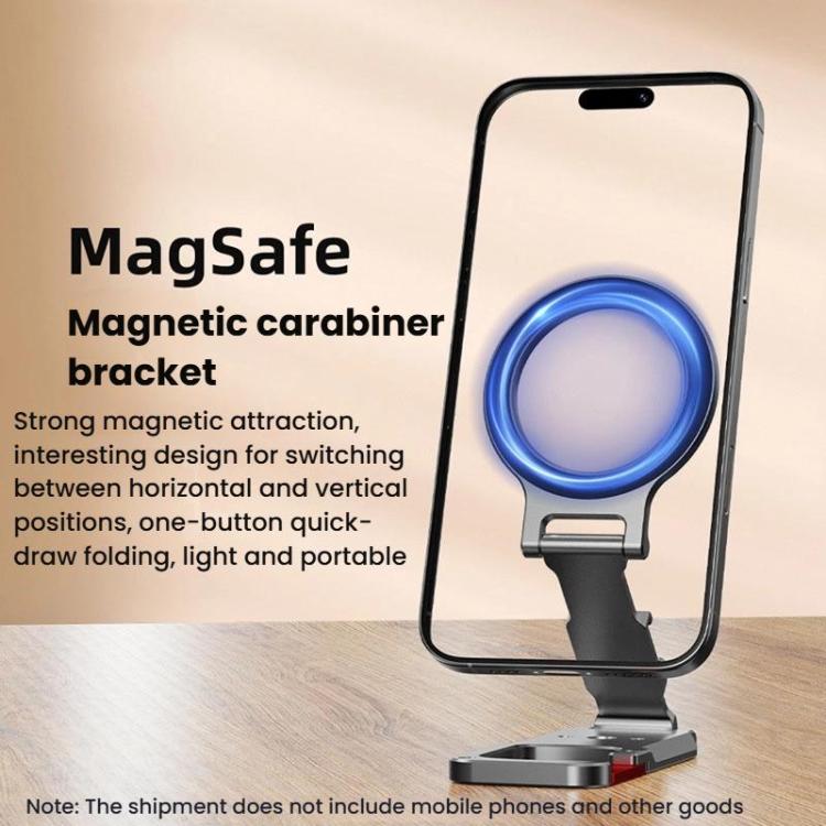 Flymile MB015 Magsafe Magnetic Cell Phone Shooter Folding Metal Clip 1/4 Expanding Stand Accessory - Desktop Holder by Flymile | Online Shopping UK | buy2fix