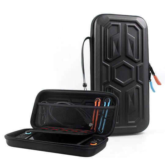 For Nintendo Switch 2 Mecha Style Hard Protective Case Portable Shockproof Carrying Storage Bag(Black)