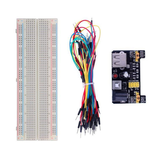 MB-102 830-hole Breadboard + Power Module + 65 Breadboard Wires(Sets)