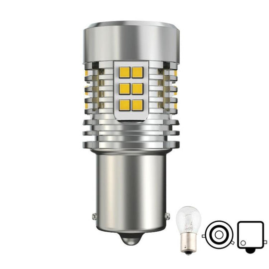 25W Automotive LED Anti-Flicker Decoded Turn Signal Light With Fan, Specification: 1156 150 Degree(White Light)