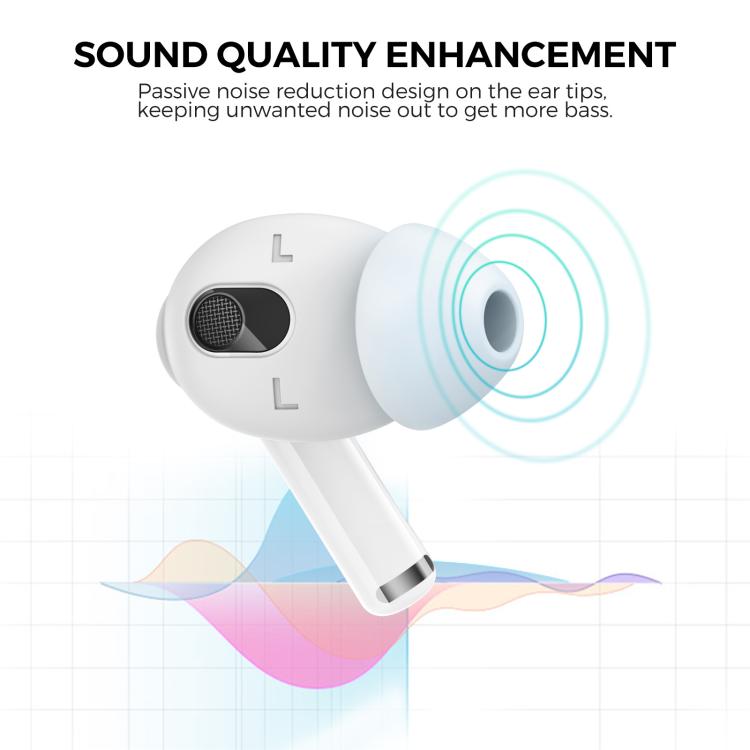 For AirPods 3 AhaStyle PT66-3 3pairs S+M+L Earphone Silicone Acoustic Earplugs(Black) - Anti-dust & Ear Caps by AhaStyle | Online Shopping UK | buy2fix