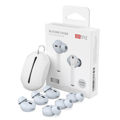 For AirPods 1 / 2 AhaStyle PT66 3pairs Silicone In-Ear Soundproof Ear Case, Color: Small Light Blue - Anti-dust & Ear Caps by AhaStyle | Online Shopping UK | buy2fix