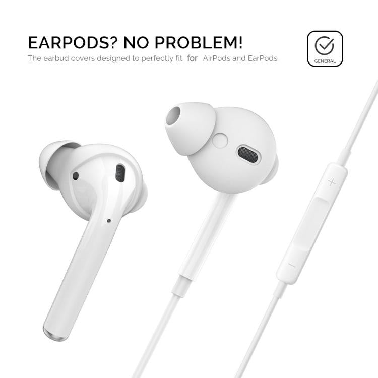 For AirPods 1 / 2 AhaStyle PT66 3pairs Silicone In-Ear Soundproof Ear Case, Color: Small White - Anti-dust & Ear Caps by AhaStyle | Online Shopping UK | buy2fix