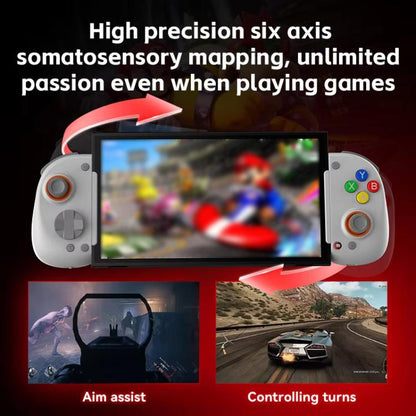 D8+ Wired & Wireless Telescopic Game Controller Foldable USB-C, Hall Sensing Joystick For Switch/Android/IOS/PC(White) - Controller Gamepad by buy2fix | Online Shopping UK | buy2fix