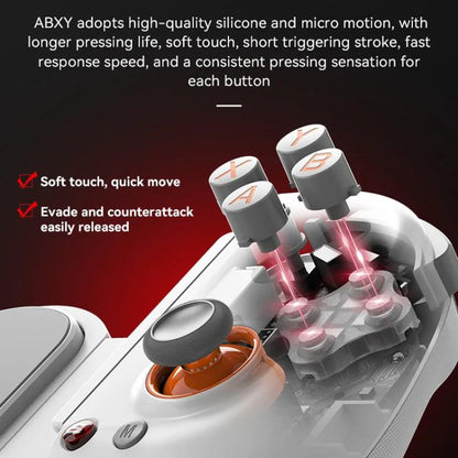 D8+ Wired & Wireless Telescopic Game Controller Foldable USB-C, Hall Sensing Joystick For Switch/Android/IOS/PC(White) - Controller Gamepad by buy2fix | Online Shopping UK | buy2fix