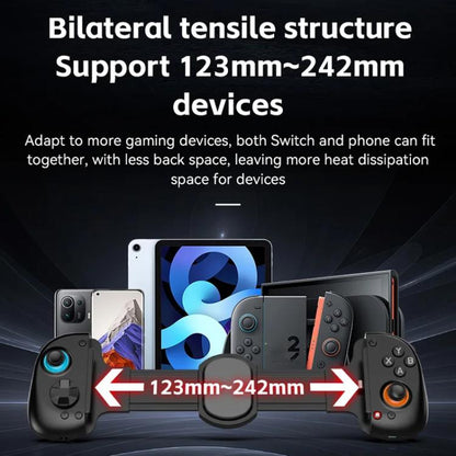 D8+ Wired & Wireless Telescopic Game Controller Foldable USB-C, Hall Sensing Joystick For Switch/Android/IOS/PC(White) - Controller Gamepad by buy2fix | Online Shopping UK | buy2fix