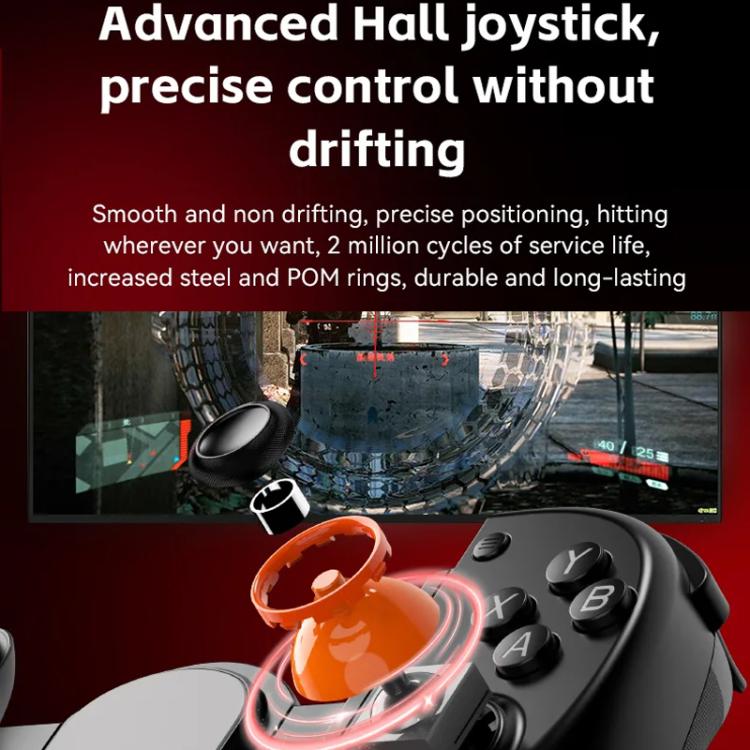 D8+ Wired & Wireless Telescopic Game Controller Foldable USB-C, Hall Sensing Joystick For Switch/Android/IOS/PC(Gray) - Controller Gamepad by buy2fix | Online Shopping UK | buy2fix