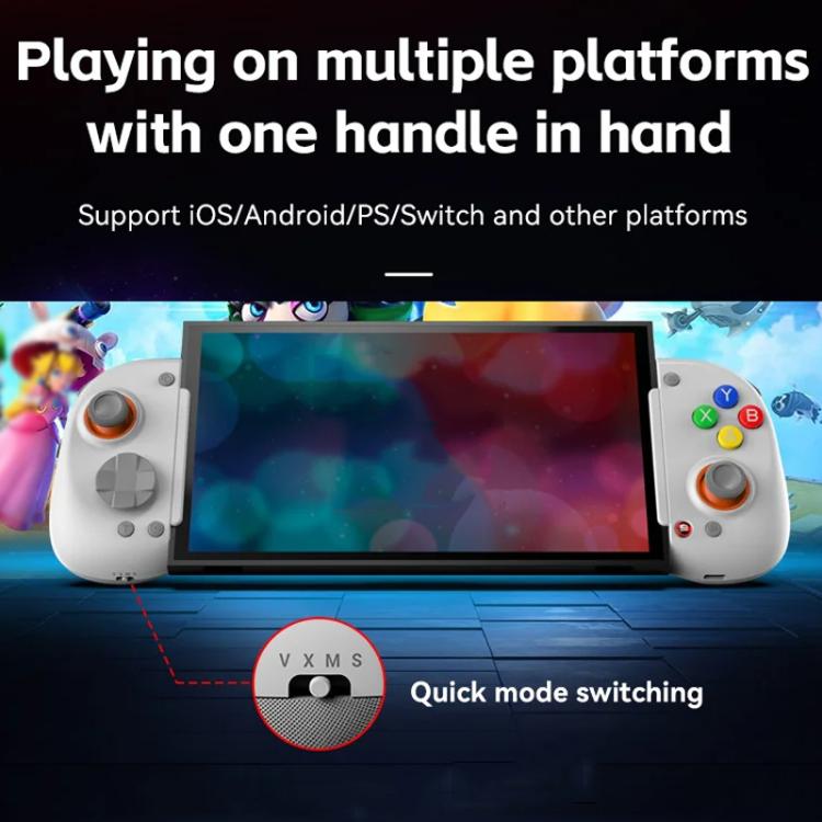 D8+ Wired & Wireless Telescopic Game Controller Foldable USB-C, Hall Sensing Joystick For Switch/Android/IOS/PC(Gray) - Controller Gamepad by buy2fix | Online Shopping UK | buy2fix